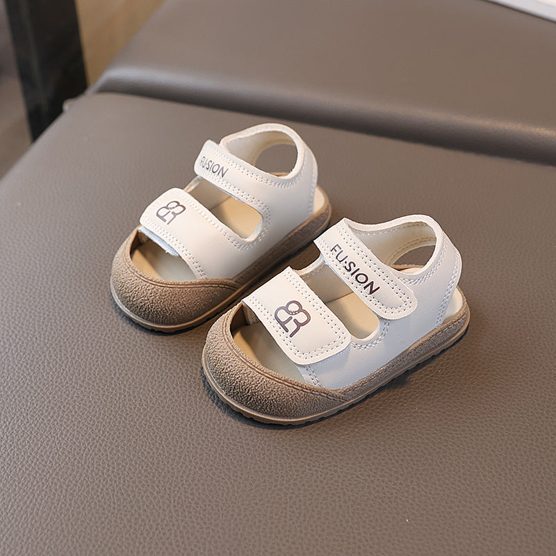 Off-White Premium Closed-Toe Sports Sandals for Toddlers