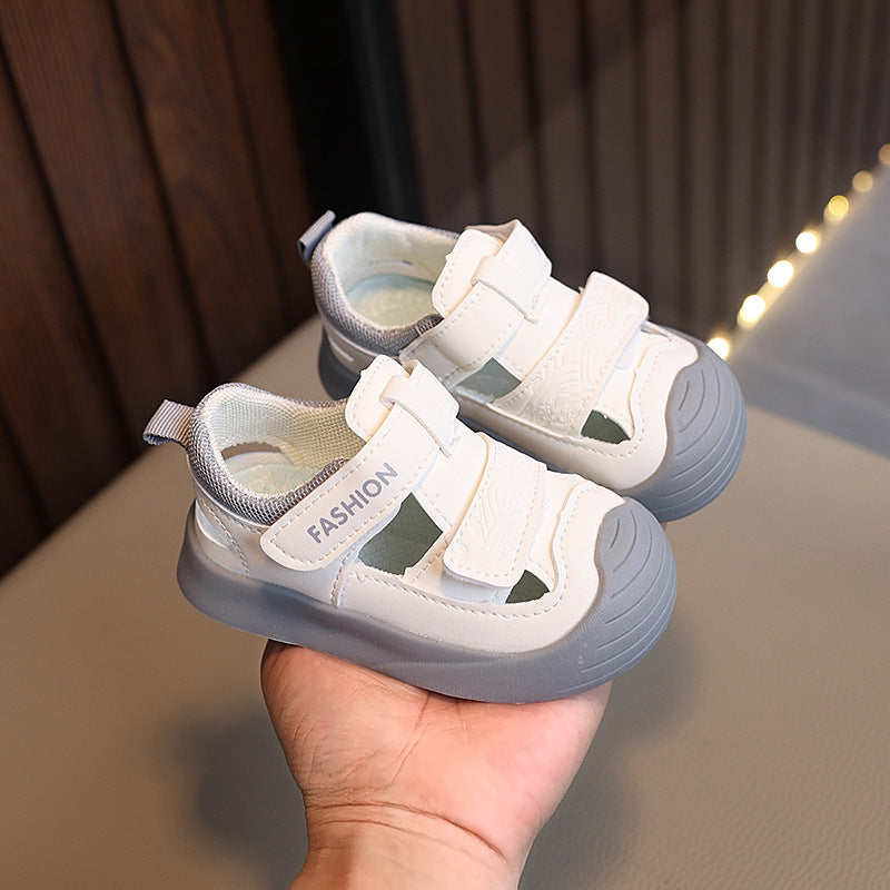 Grey Premium Non-Slip Summer Baby Sandals for Toddlers