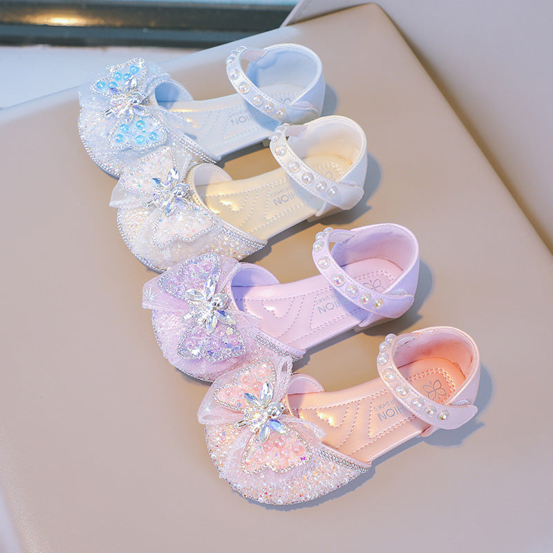 Premium Rhinestone Princess Closed-Toe Summer Sandals