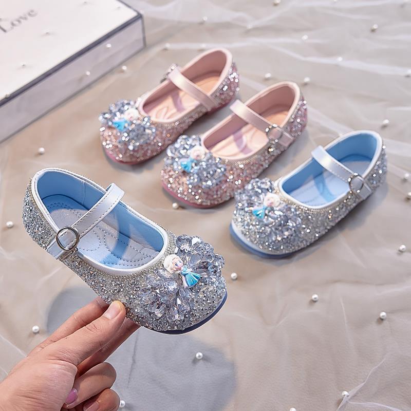 Premium Crystal Leather Princess Sandals for Girls