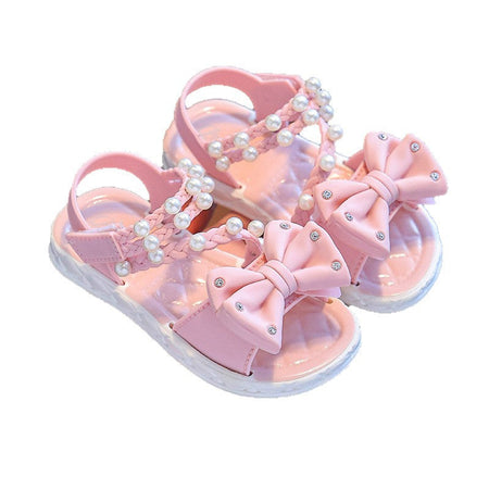 Mixed Colors Premium PVC Eco-Friendly Princess Flat Sandals for Girls