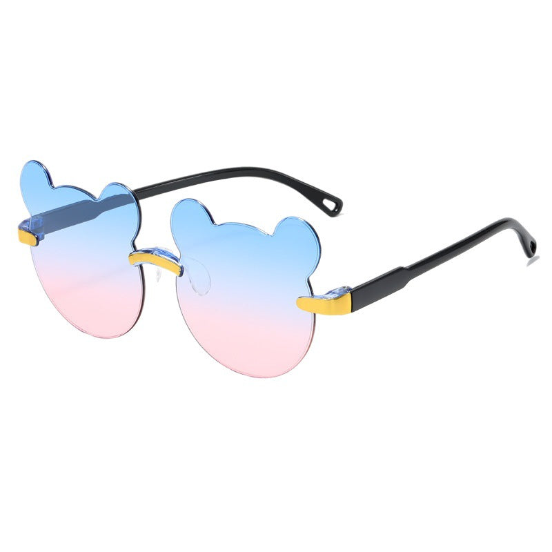 Gray Premium Bear-Ear Fashion Sunglasses with UV Protection for Children