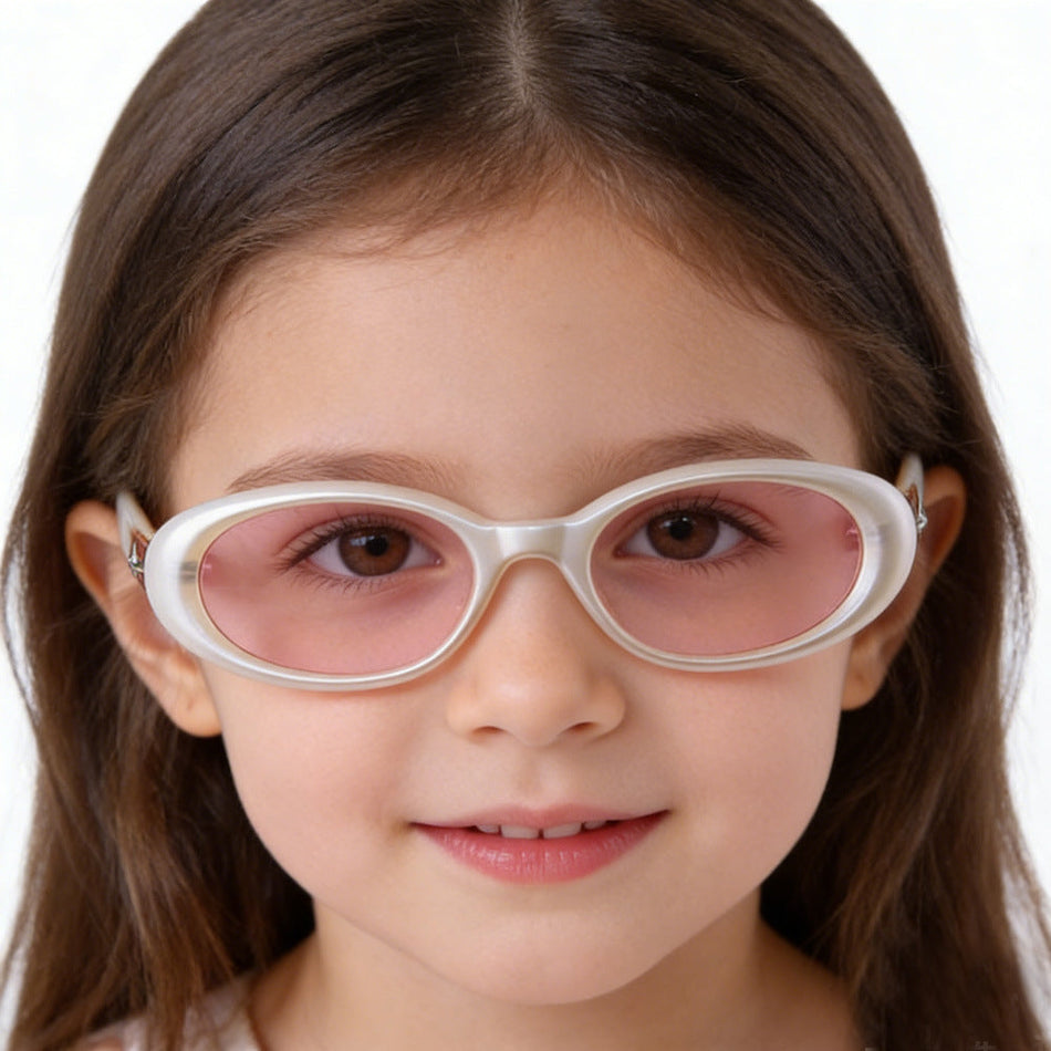 Premium Retro Oval Small-Frame Sunglasses for Children