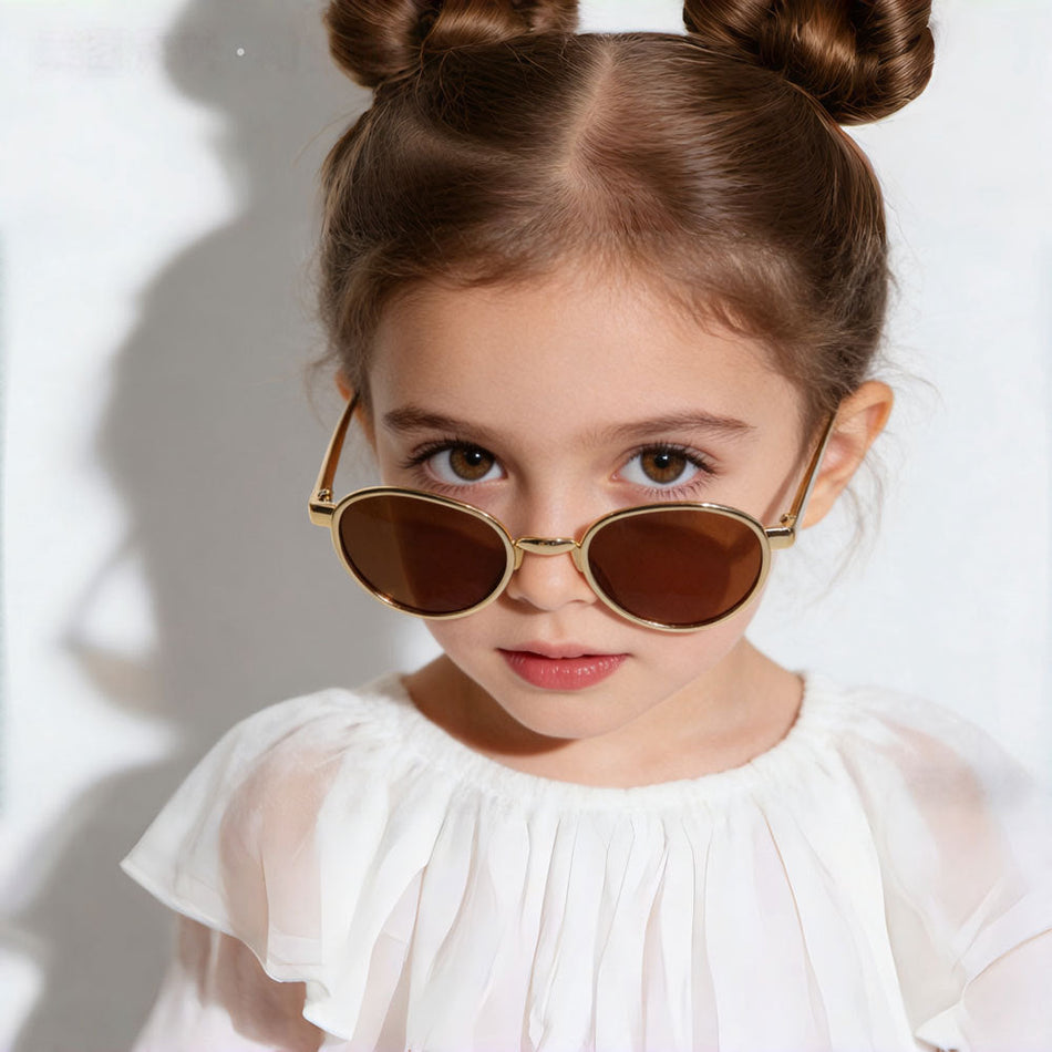 Premium "Old Money" Retro Oval Sunglasses for Children