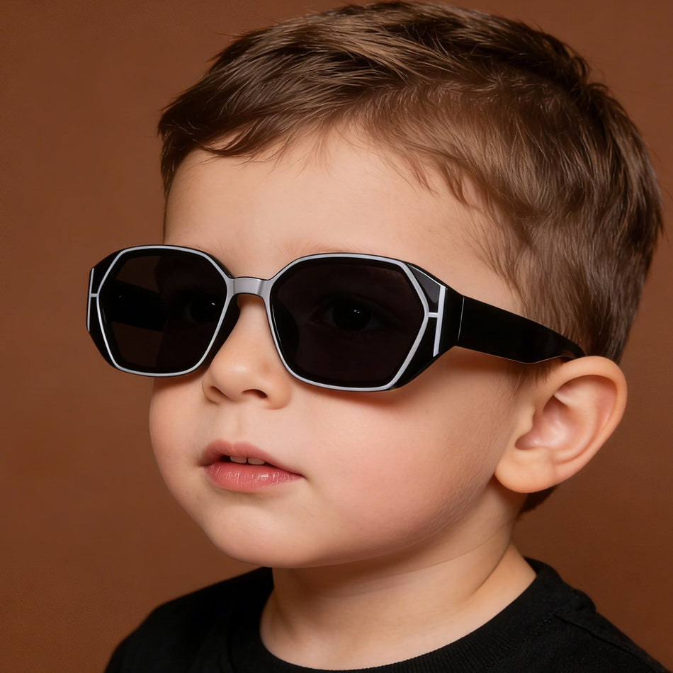 Black Premium Ins Korean Style Trendy Sun-Protection Sunglasses for Babies