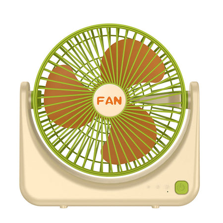 Green Portable USB Rechargeable Desktop Fan for Home and Camping – 19.6 cm
