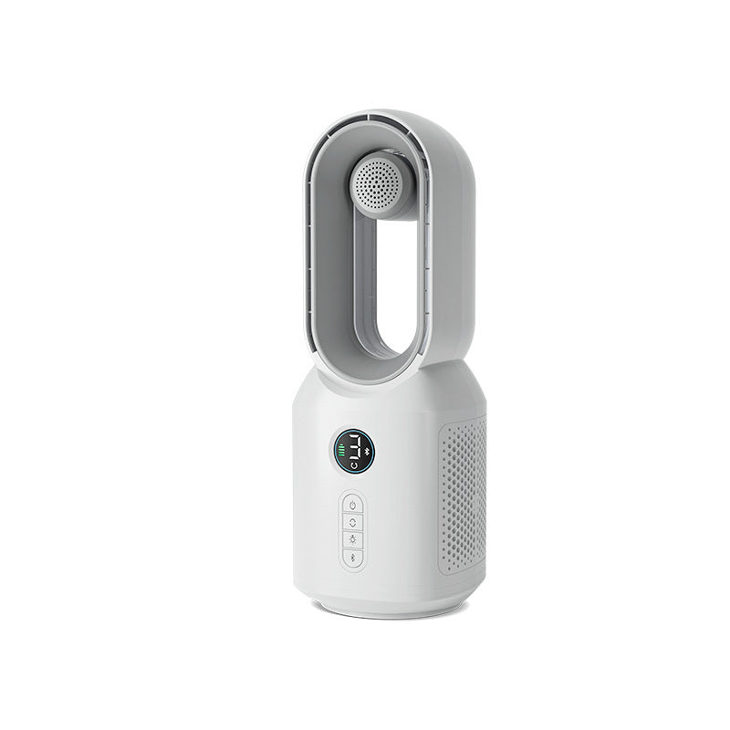 Bladeless Bluetooth Speaker Fan with LED Light and USB Charging