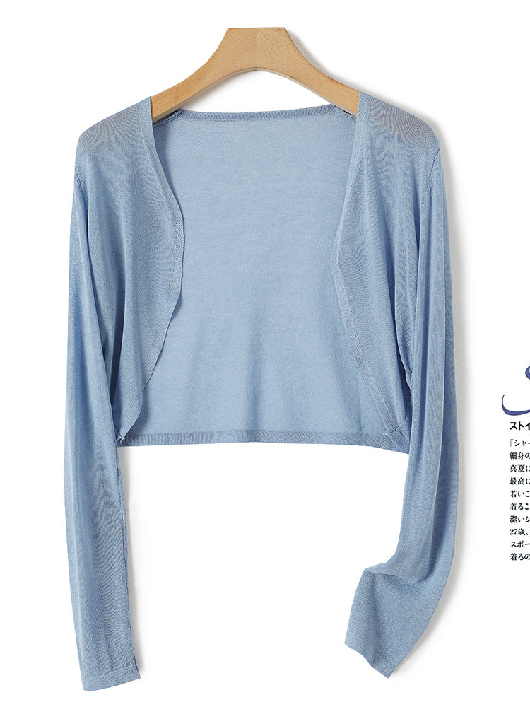Women’s Short Knit Sun Protection Shawl Cardigan