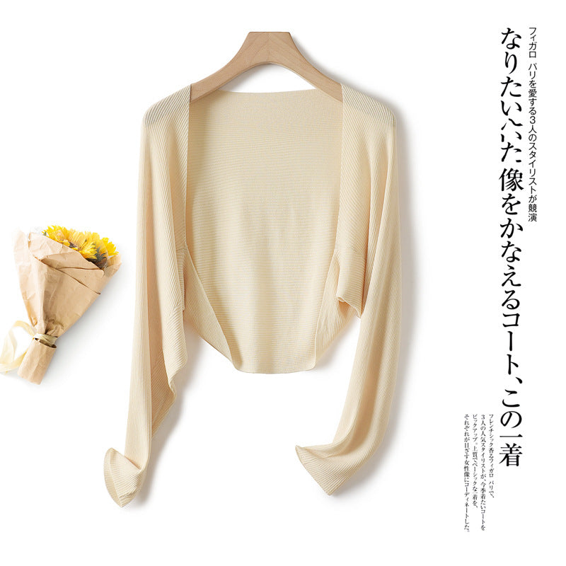 Women’s Linen Ice Silk Sun Protection Shawl Cardigan