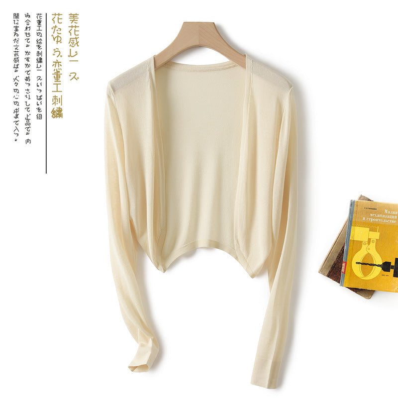 Women’s Imitation Linen Ice Silk Sun Protection Cardigan