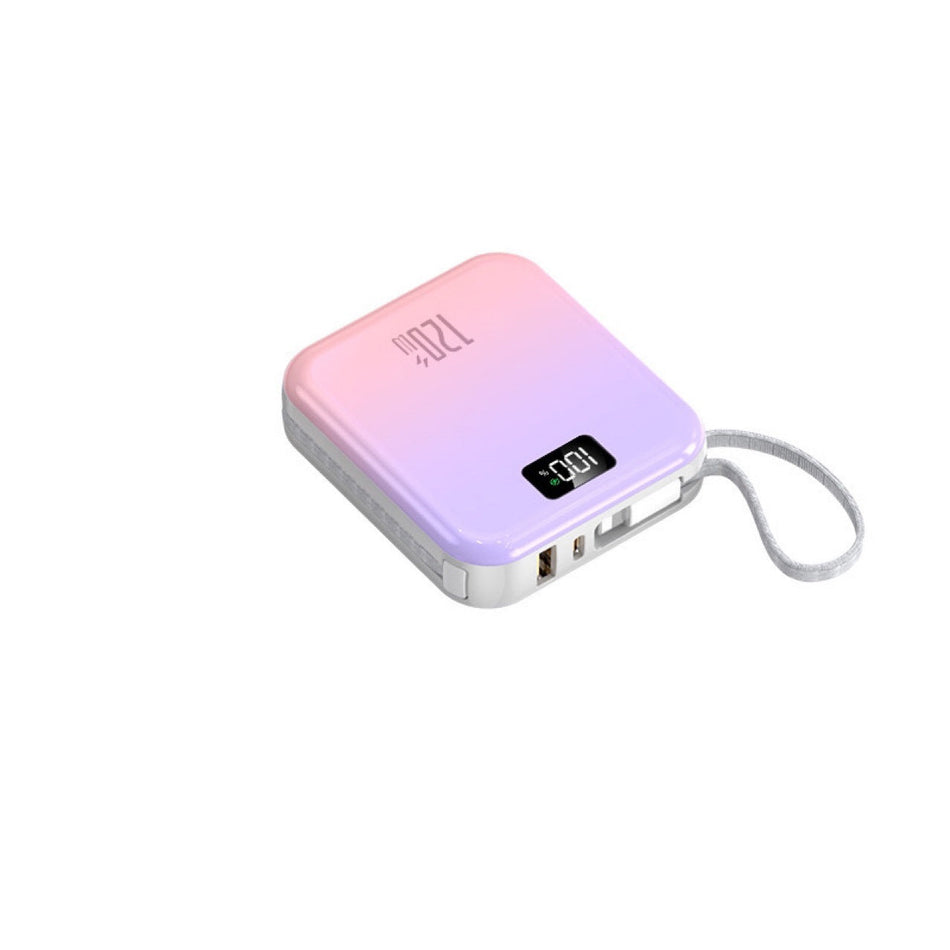 Certified Mini 20000mAh Gradient Dual-Cable Power Bank