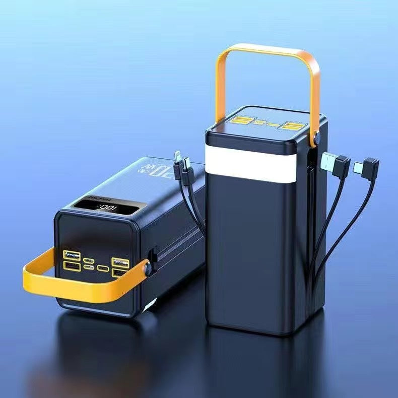 High-Capacity 120W Dual-Cable Fast Charging Power Bank