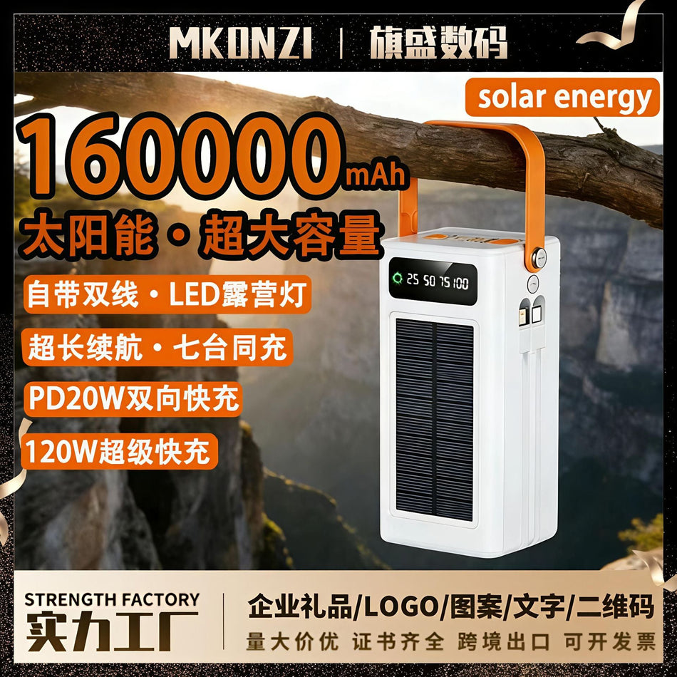 High-Capacity Fast Charging Outdoor Solar Power Bank