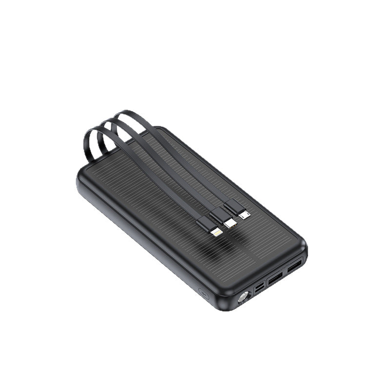 Premium Ultra-Thin 20000mAh Solar Power Bank with Integrated
