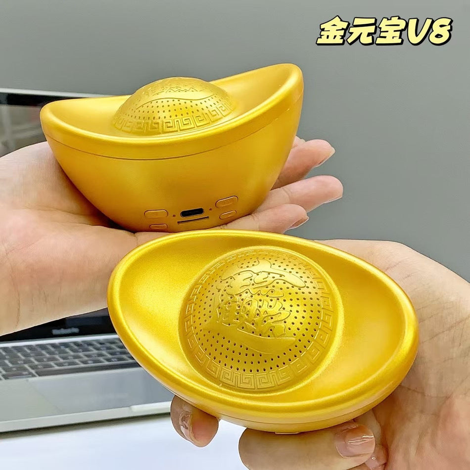 Portable Mini Bluetooth Speaker and Subwoofer Radio Ornament