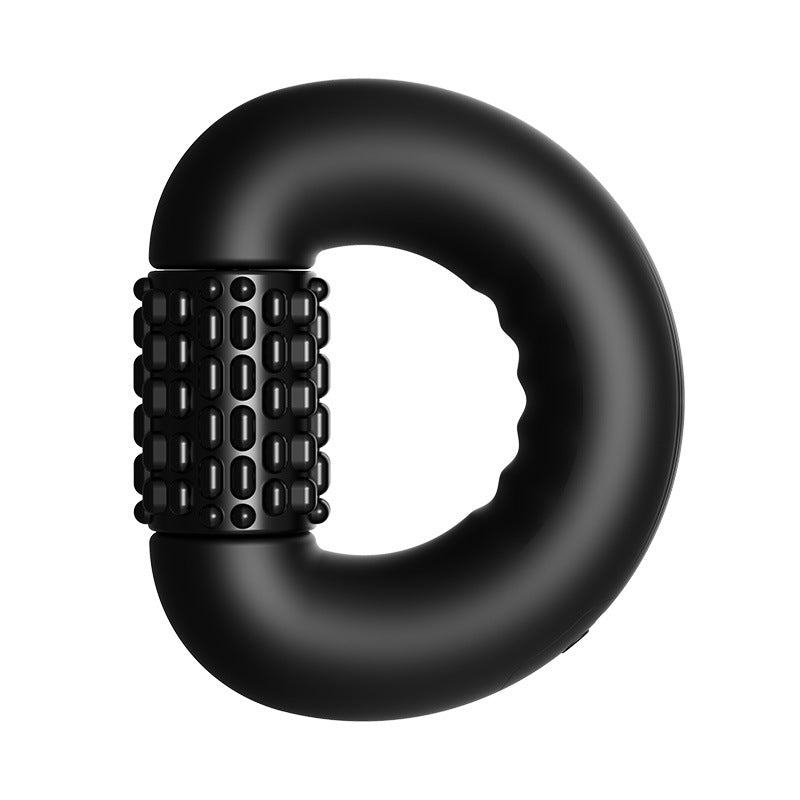Black three-speed adjustable roller massager and fascia ring set