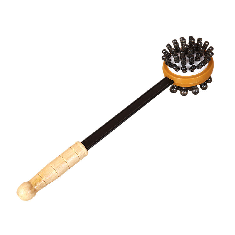 Premium double-sided wooden bead meridian tapping tool handheld massager