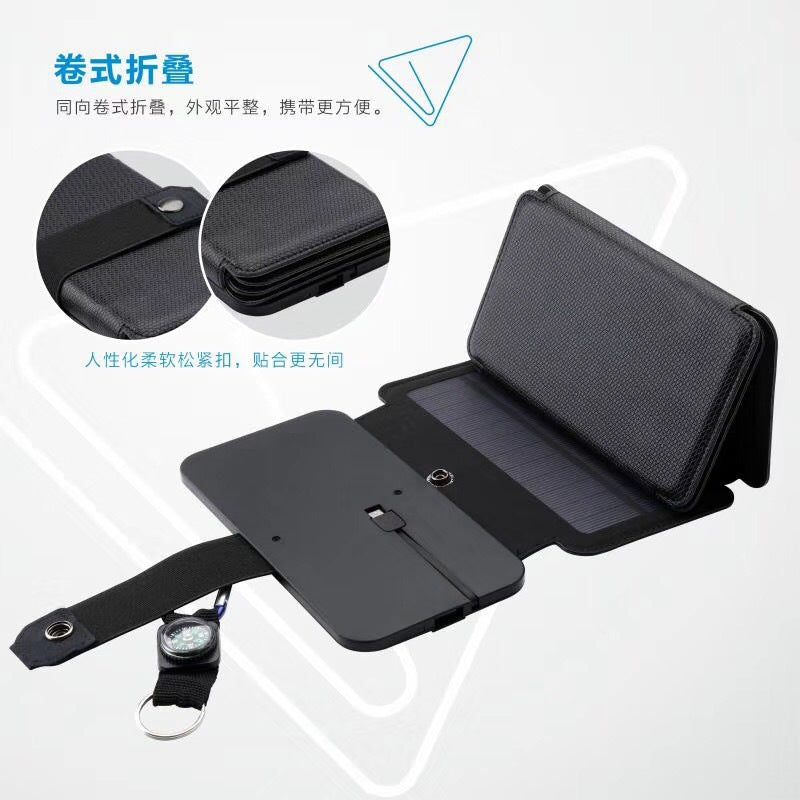9W Foldable Solar Charger Bag Waterproof Outdoor Power Supply