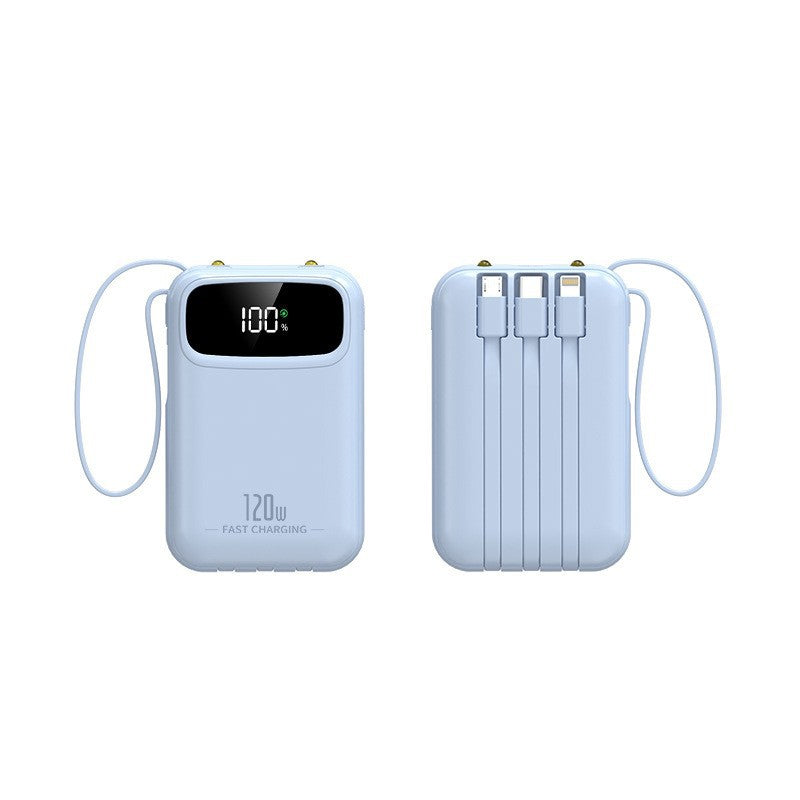 10000mAh Fast Charging Power Bank with Built-In 4 Cables