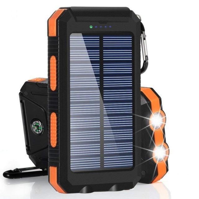 Solar Power Bank with Camping Light Outdoor Charger