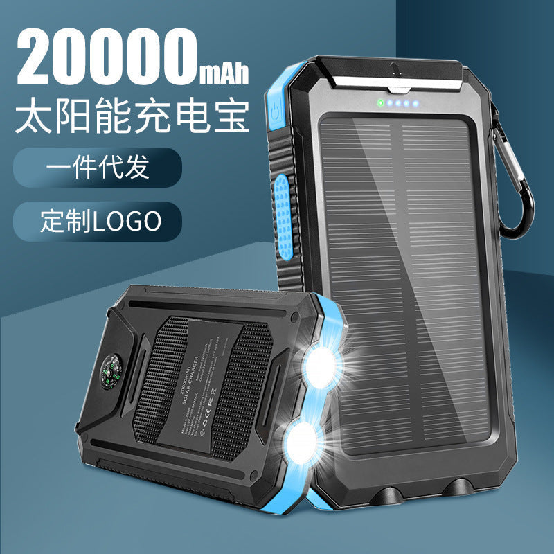 Solar Power Bank with Camping Light Outdoor Charger