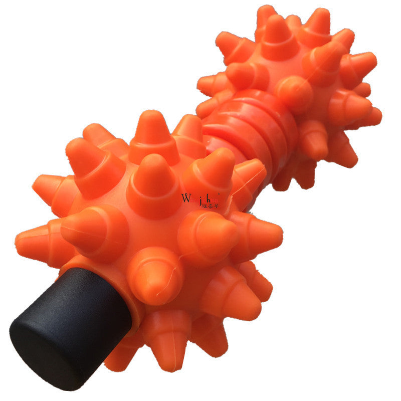 Deep tissue muscle massage roller and yoga fascia stick set