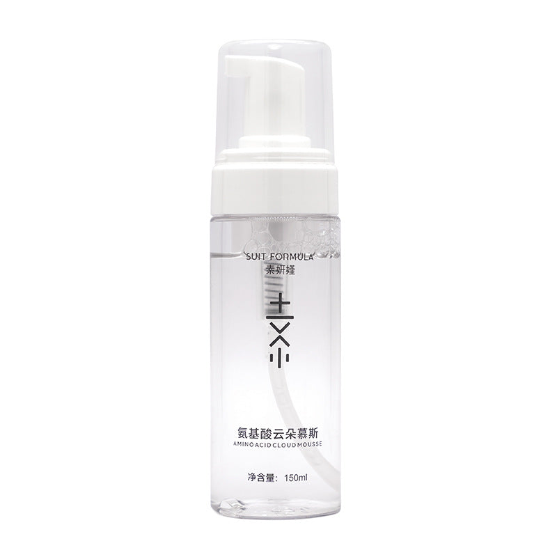 Premium amino acid hydrating foam cleansing mousse 150ml pump bottle