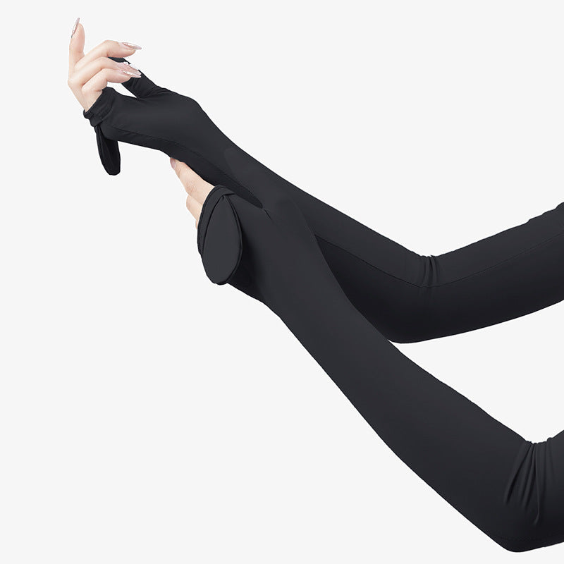 Luxe Flip Ice Silk UV Protection Cycling Arm Sleeves