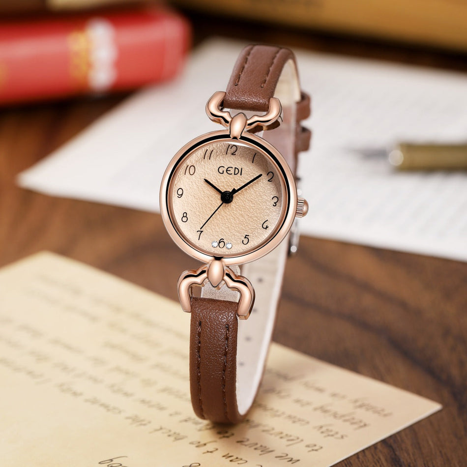 Goldie Women's Premium Korean-Style Fire Pattern Small Dial Watch