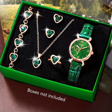 Women's Premium Love-Themed Digital Dial Watch & Non-Fading Bracelet Set