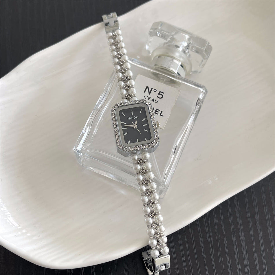 Women's Premium Vintage Pearl Bracelet Watch (High-End French