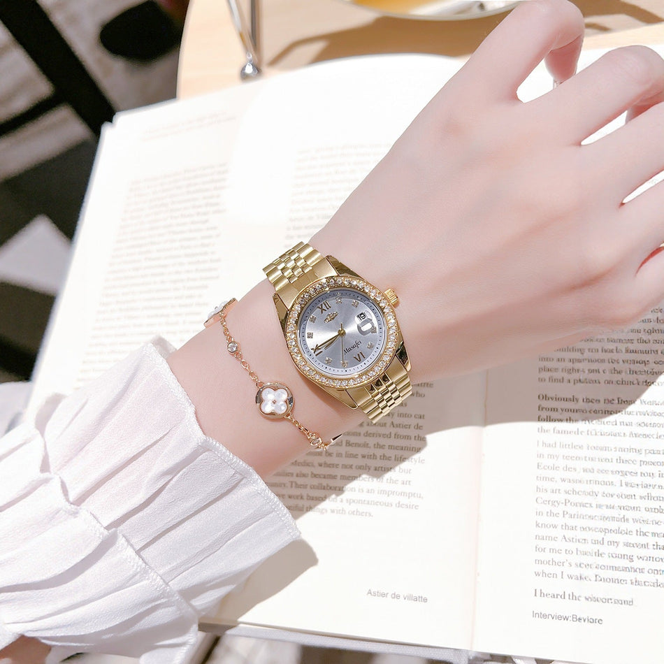 Women's Premium "Empress of the West" Crushed Ice Quartz Watch