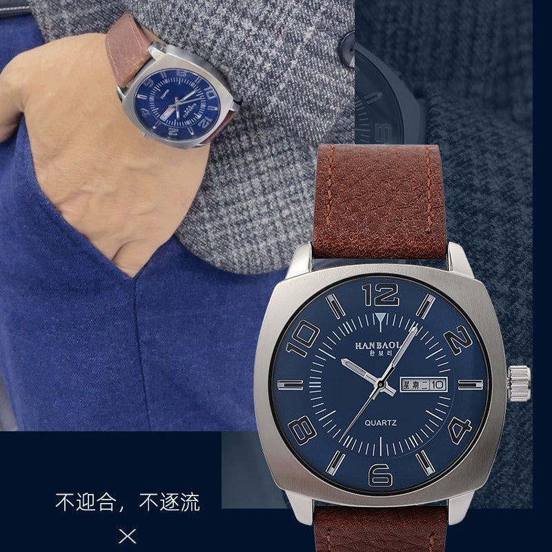 Han Baoli Men's Premium Korean-Style Minimalist Business Quartz