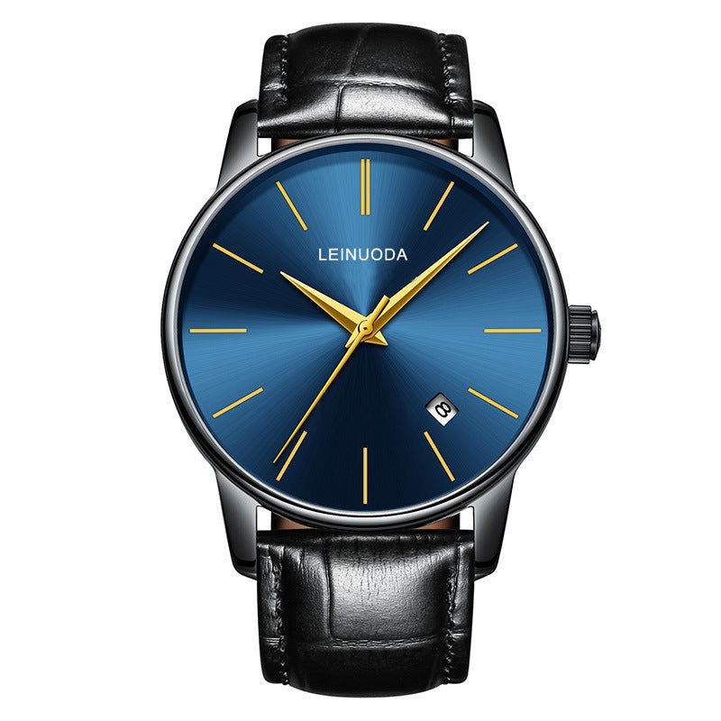 Men's Premium Single-Calendar Minimalist Luminous Solid Steel