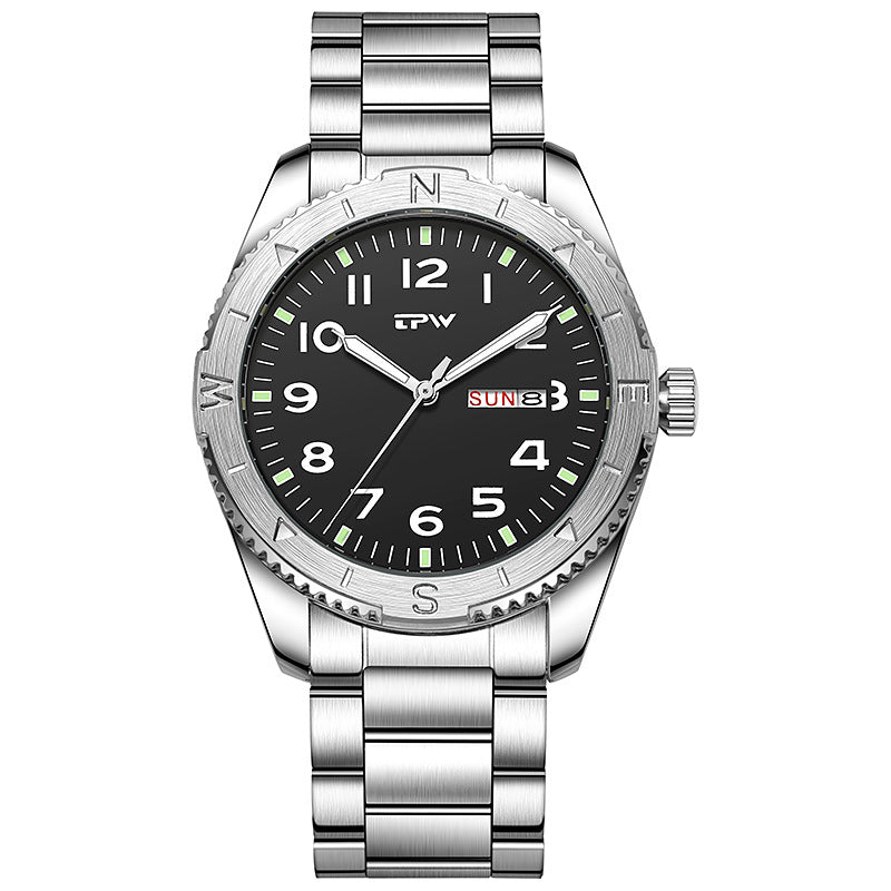Men's Premium Casual Business Dual-Calendar Stainless Steel Watch
