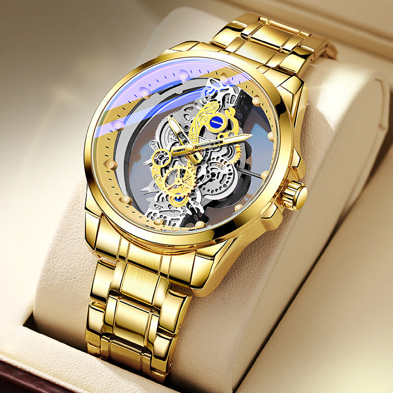 Men's Premium Cross-Border Hollow Imitation Tourbillon Quartz