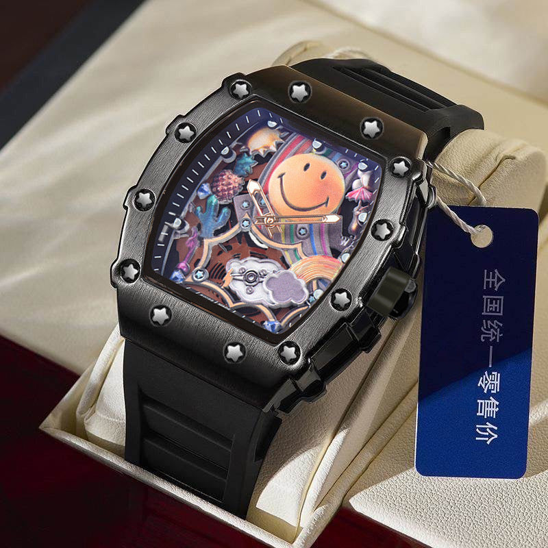 ZIDO Men's Premium Barrel-Shaped Business Sport "Smiley Face"