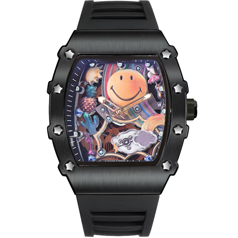 ZIDO Men's Premium Barrel-Shaped Business Sport "Smiley Face"