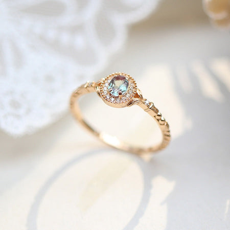 Premium "Qingshan Limited Edition" Retro Alexander Color-Changing Opening Ring