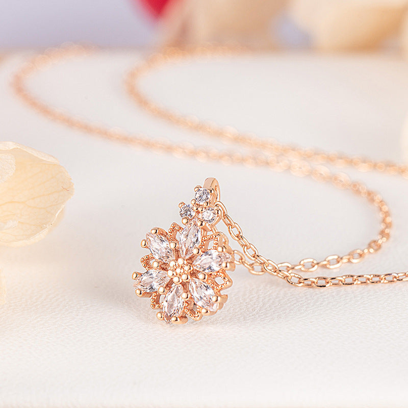 Champagne Gold Tanzanite and Moonstone Snowflake Ring Set