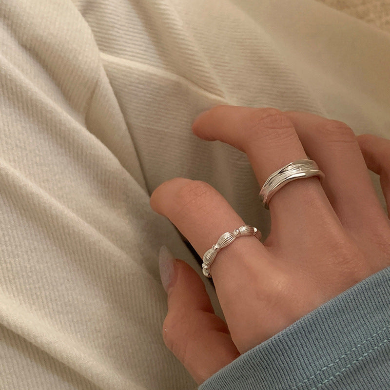 Elegant Textured Minimalist High-End Statement Ring