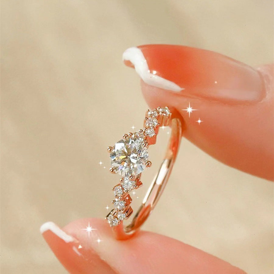 Star Wish Full Diamond Zircon Open Ring
