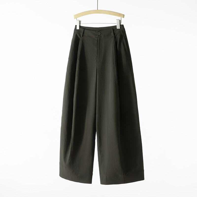 Women’s Old Money Style White Wide-Leg Pants Relaxed Casual