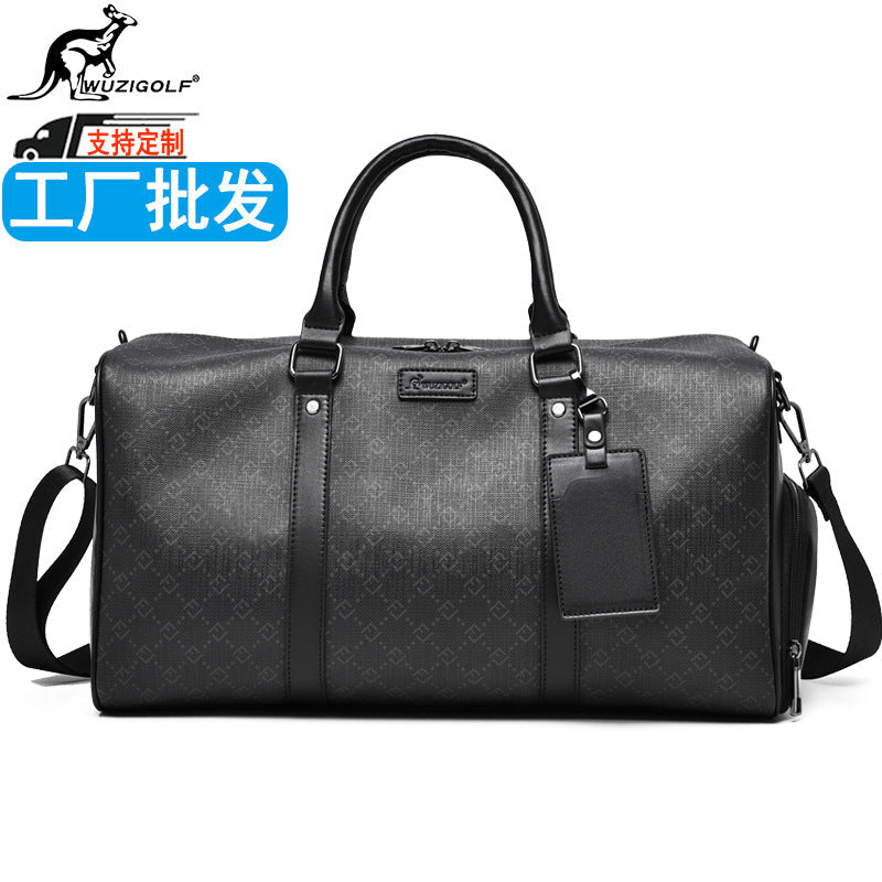 Premium PVC Plaid Dry-Wet Separate Travel Crossbody Bag