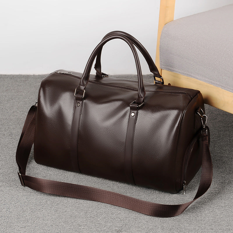 Premium PU Leather Dry-Wet Separate Sports and Yoga Bag
