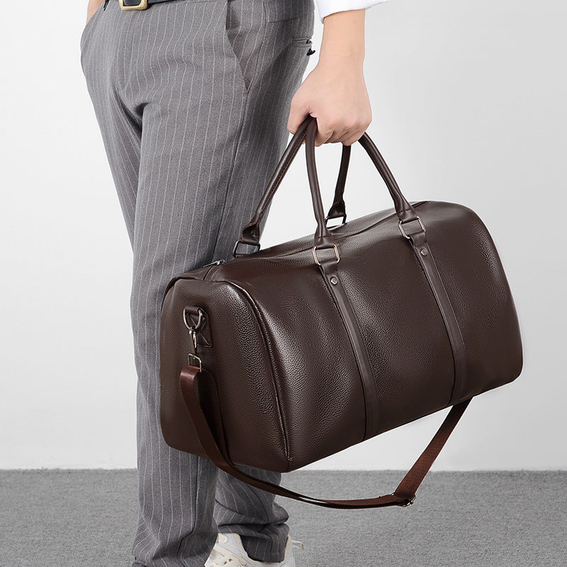 Premium PU Leather Dry-Wet Separate Sports and Yoga Bag