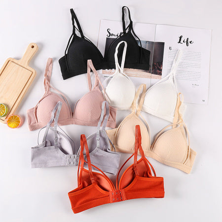 Women’s Lightweight Sling Bra Wireless Push-Up Seamless Beautiful Back Design