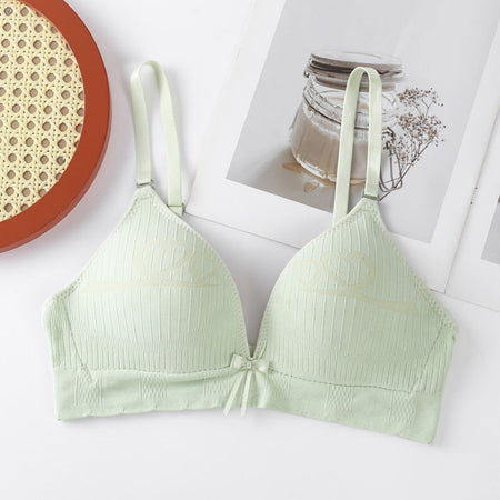 Women’s French Style Wireless Bra Medium-Thick Comfortable Breathable Lingerie