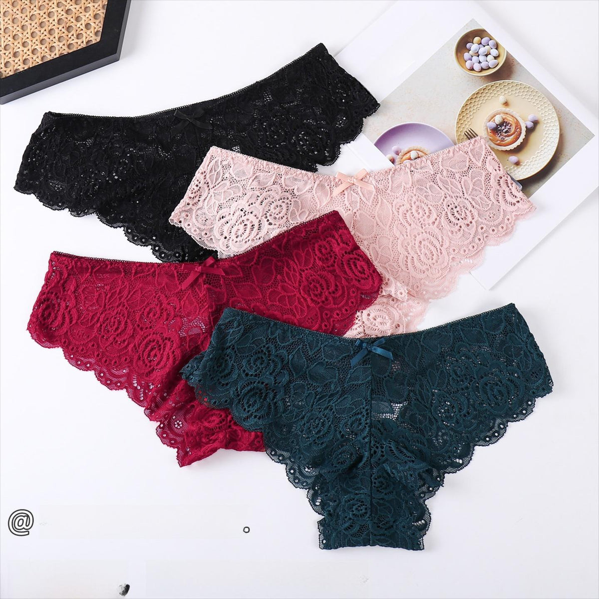 Pack of Women’s Lace Jacquard Bra Lightweight Breathable Sexy Comfortable Lingerie