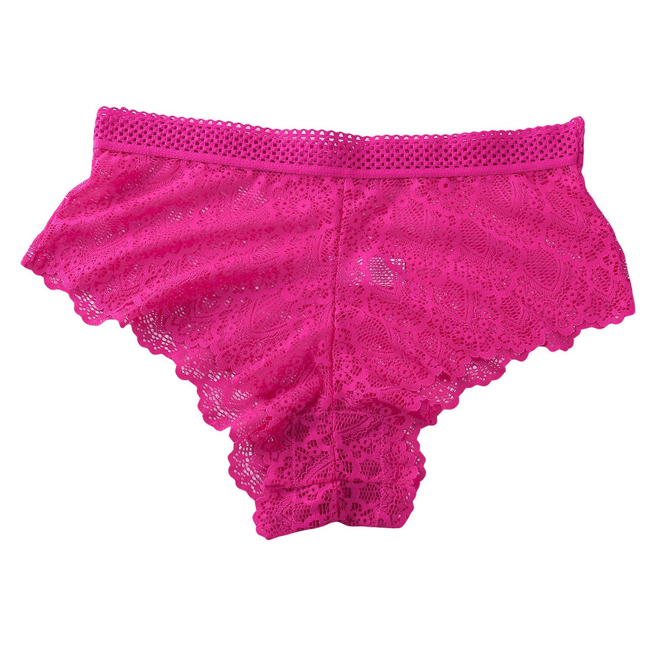 Pack of Women’s Sheer Lace Hollow-Out Underwear Sexy Lightweight Breathable Panties